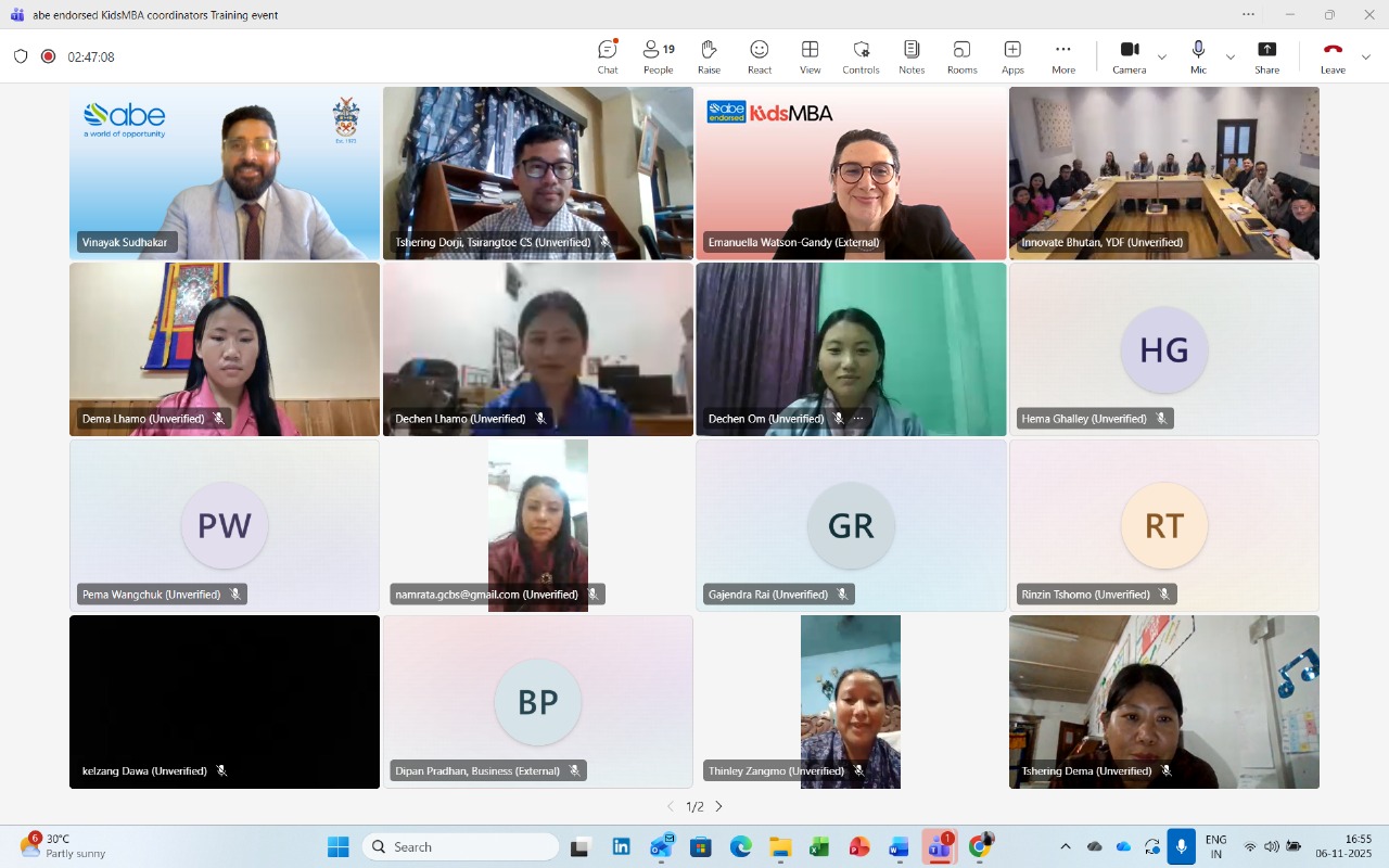Bhutan KidsMBA co-ordinators